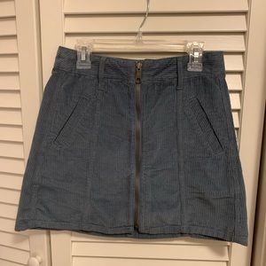 American Eagle 00 Blue Corduroy High Rise Skirt